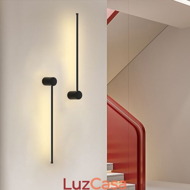 Luminária de parede longa moderna para decoração de cabeceira