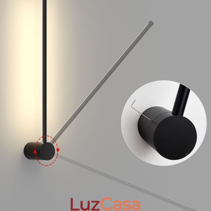 Luminária de parede longa moderna para decoração de cabeceira