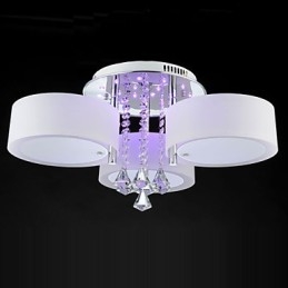 Controle remoto Flush Mount Crystal Moderno Contemporâneo