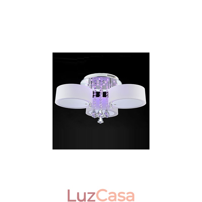 Controle remoto Flush Mount Crystal Moderno Contemporâneo