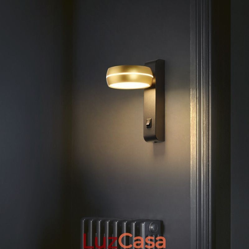 Luminária de parede giratória moderna e minimalista