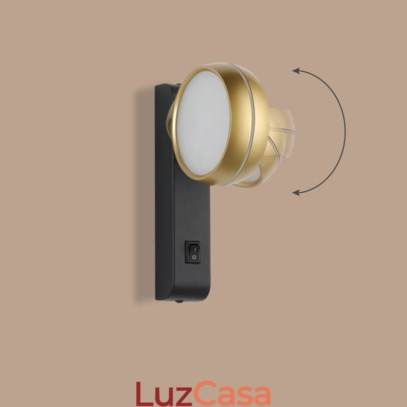 Luminária de parede giratória moderna e minimalista