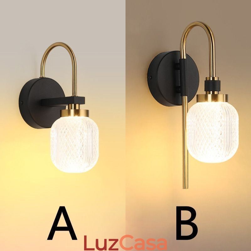 Luminária de parede moderna minimalista em acrílico