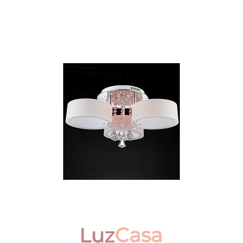 Controle remoto Flush Mount Crystal Moderno Contemporâneo