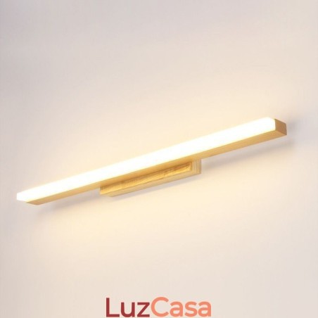 Espelho de luz de madeira maciça luz de parede moderna arandela lâmpada de parede Espelho de luz de madeira maciça luz de parede moderna arandela lâmpada de parede