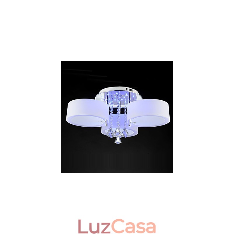 Controle remoto Flush Mount Crystal Moderno Contemporâneo