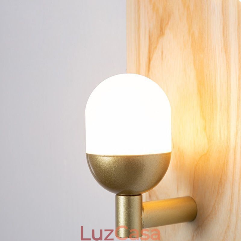 Decoração Parede Madeira Lâmpada Entrada Corredor Luzes Nordic Cabeceira Luz Parede