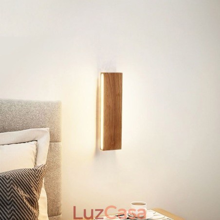 Luminária de parede moderna de madeira para corredor de entrada, luz de cabeceira nórdica Luminária de parede moderna de madeira para corredor de entrada, luz de cabeceira nórdica