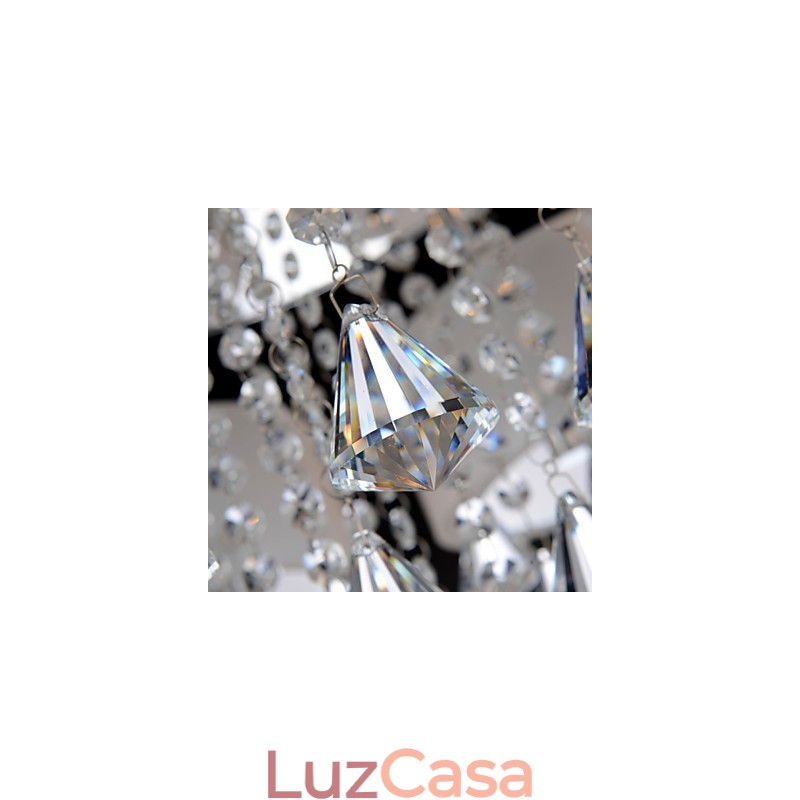 Controle remoto Flush Mount Crystal Moderno Contemporâneo