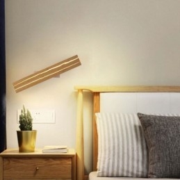 Luminária de parede de madeira moderna Luzes de corredor de entrada Luz de parede de cabeceira nórdica