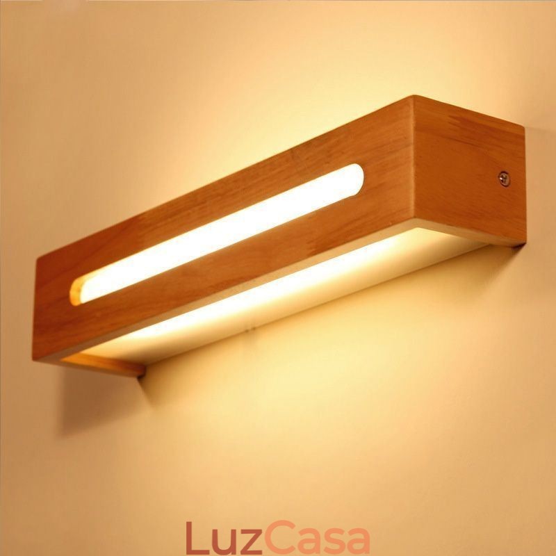 Luminária de parede moderna de madeira, luzes de corredor de entrada, luz de parede de cabeceira nórdica