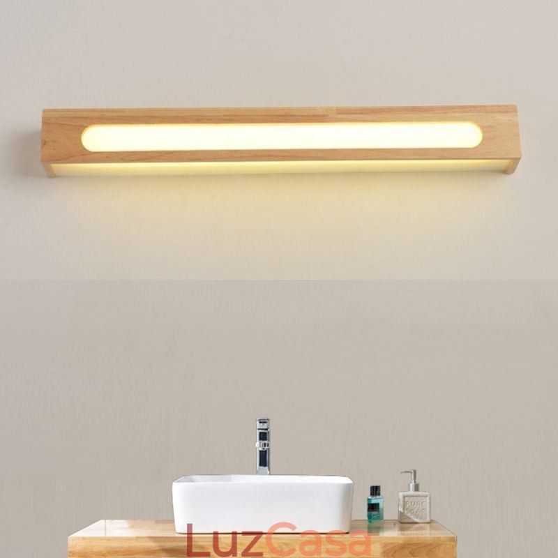 Luminária de parede moderna de madeira, luzes de corredor de entrada, luz de parede de cabeceira nórdica