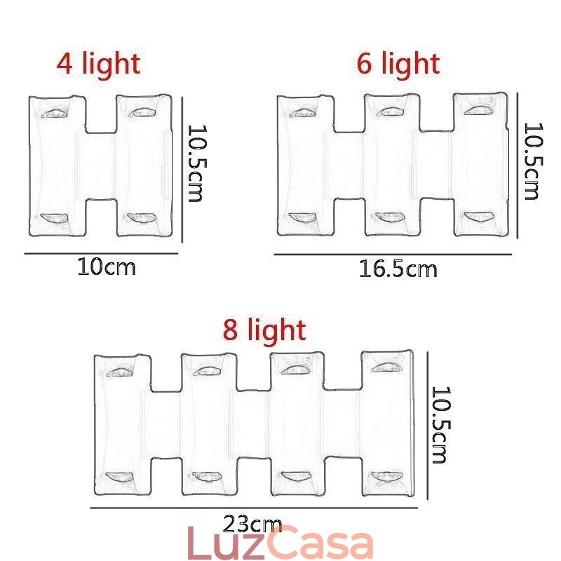 Luminária de parede à prova d'água moderna de alumínio para varanda de jardim montada na superfície
