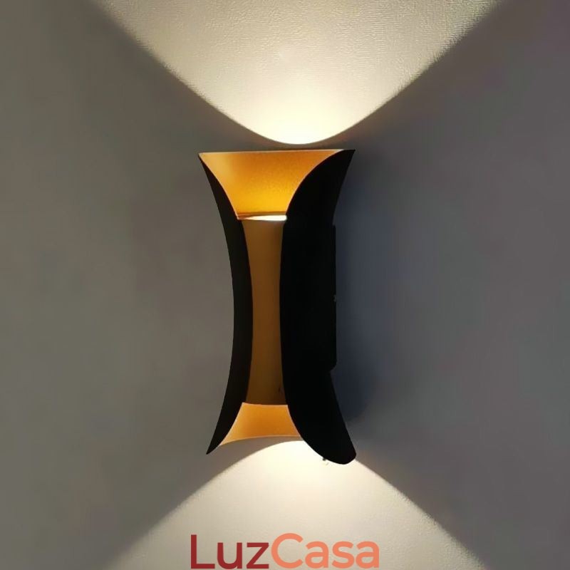 Luminária de parede moderna à prova d'água para pátio, varanda, corredor