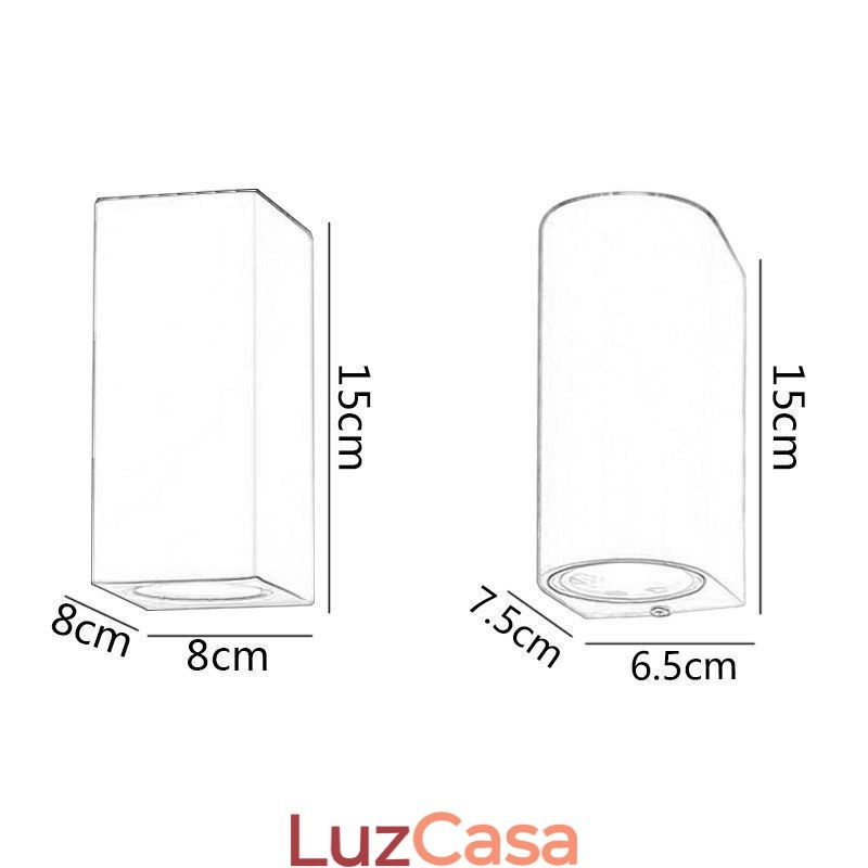 Luminária de parede moderna e simples em alumínio para decoração de interiores