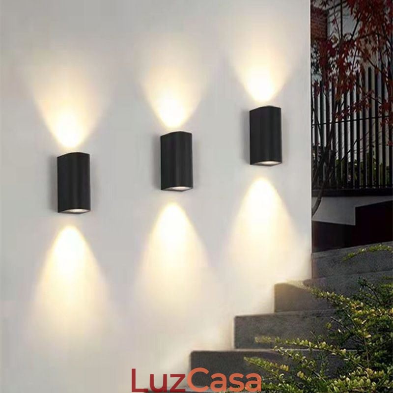 Luminária de parede moderna e simples em alumínio para decoração de interiores