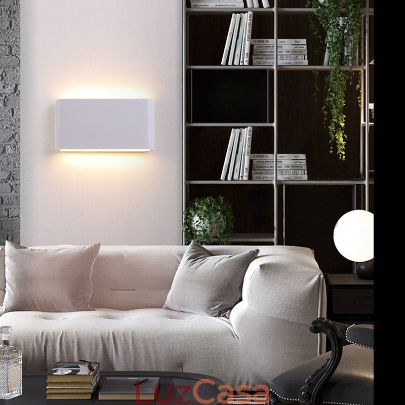 Luminária de parede à prova d'água moderna simples de alumínio para decoração de interiores