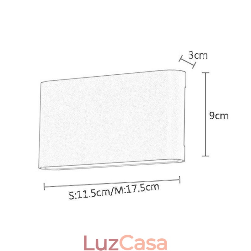 Luminária de parede à prova d'água moderna simples de alumínio para decoração de interiores