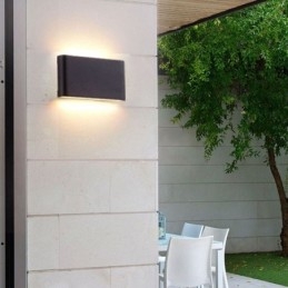 Luminária de parede à prova d'água moderna simples de alumínio para decoração de interiores