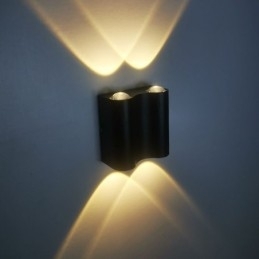 Luminária de parede de alumínio para varanda, superfície montada, luz de varanda