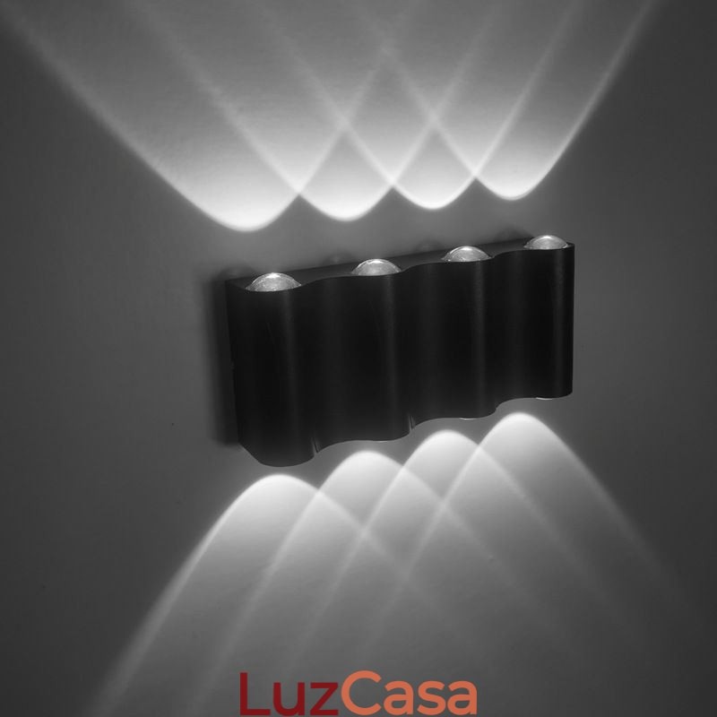 Luminária de parede de alumínio para varanda, superfície montada, luz de varanda