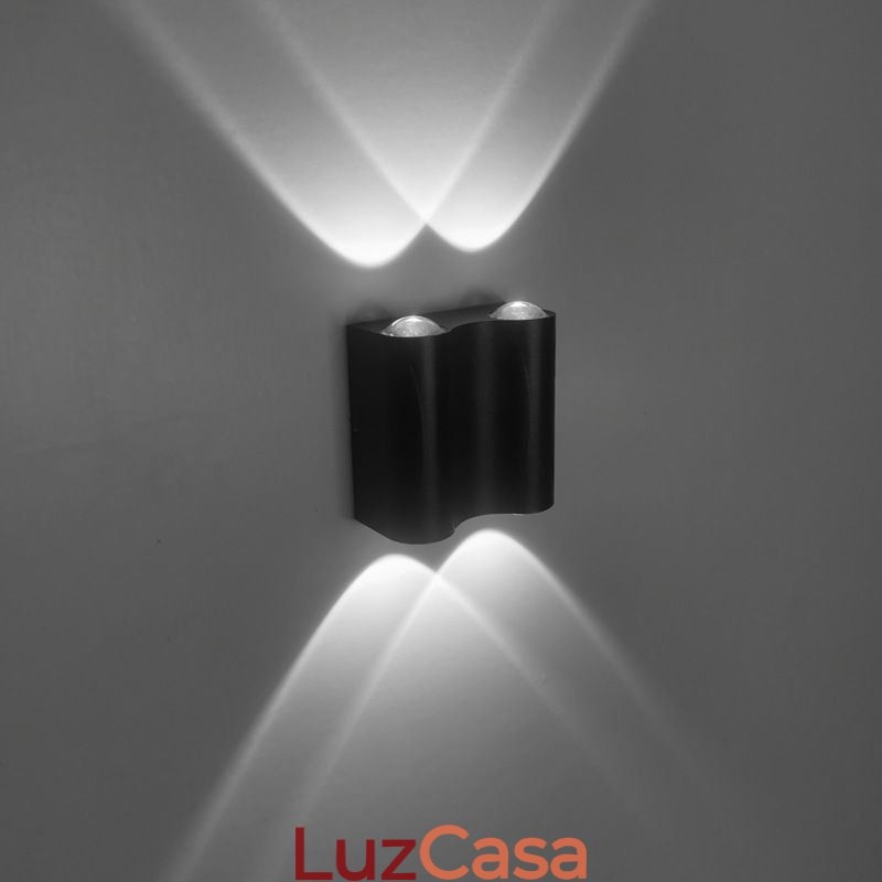 Luminária de parede de alumínio para varanda, superfície montada, luz de varanda