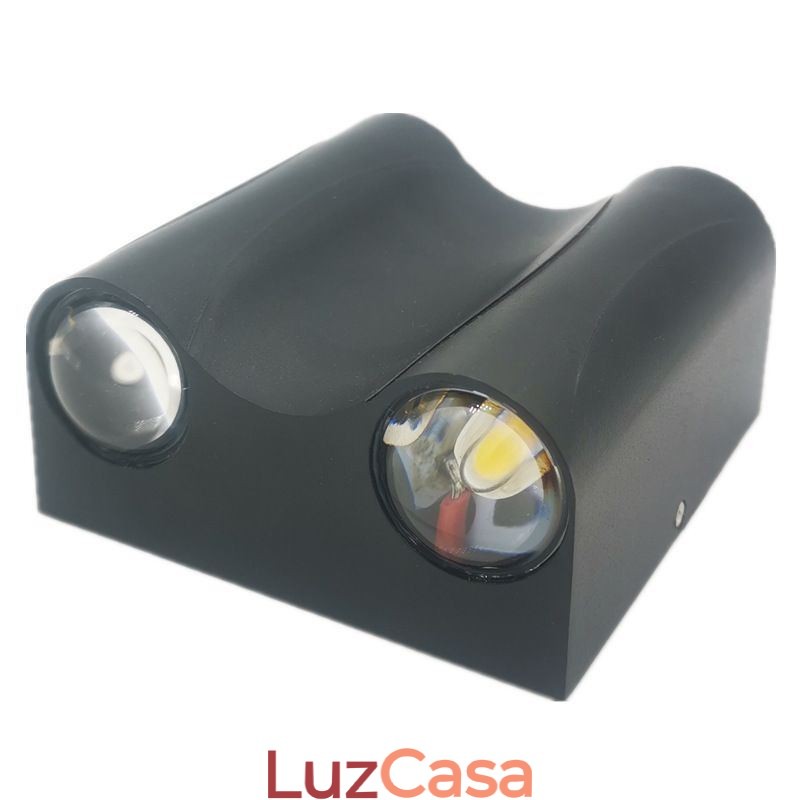 Luminária de parede de alumínio para varanda, superfície montada, luz de varanda