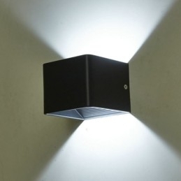 Luminária de parede de alumínio para varanda, superfície montada, cubo, luz de varanda