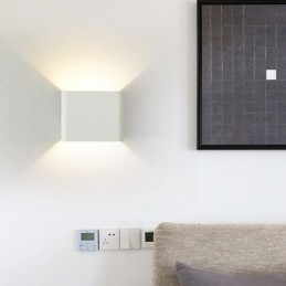 Luminária de parede de alumínio para varanda, superfície montada, cubo, luz de varanda