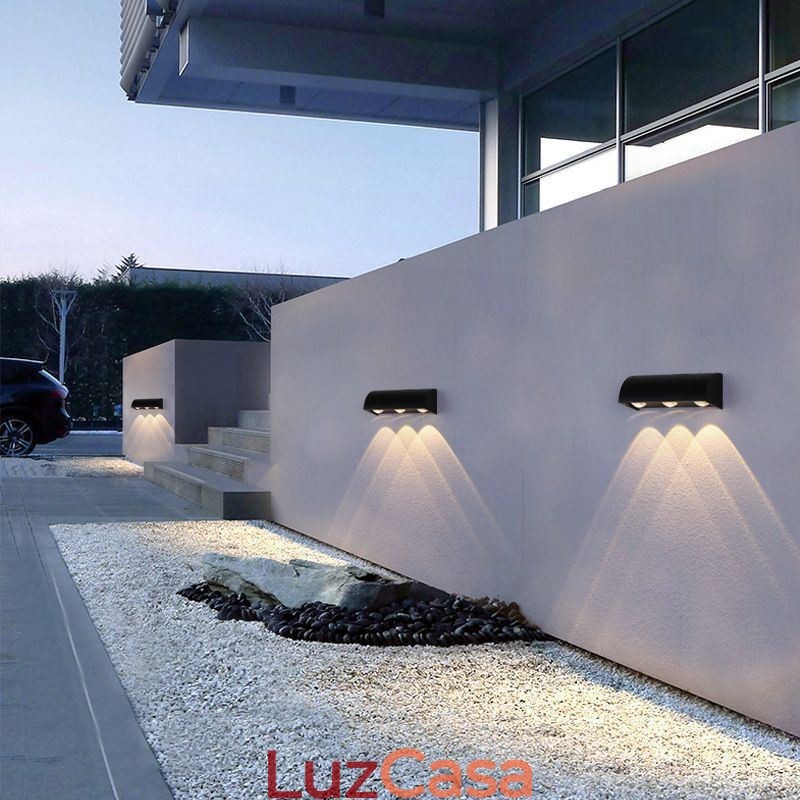Luminária de parede à prova d'água em alumínio para escadas