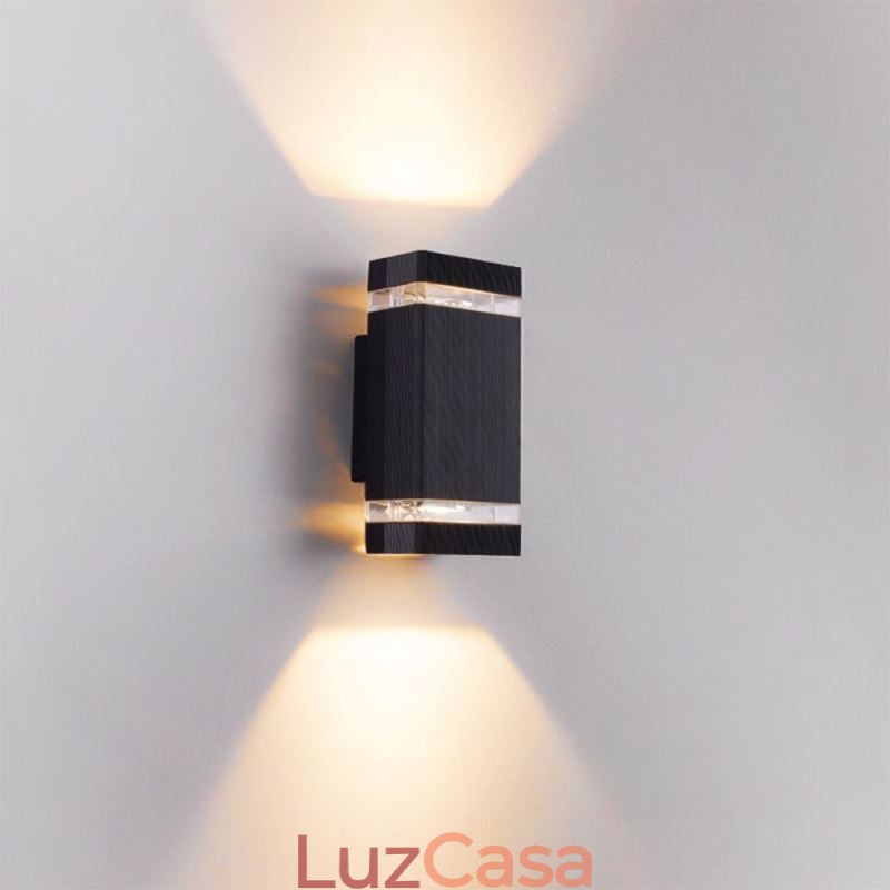 Luminária de parede simples de alumínio, luminária de parede à prova d'água, varanda e pátio