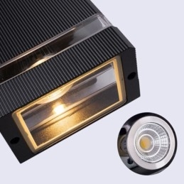 Luminária de parede simples de alumínio, luminária de parede à prova d'água, varanda e pátio