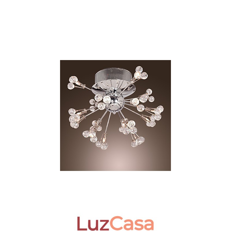 Moderno Contemporâneo Cristal Cromado Metal Montagem Embutida