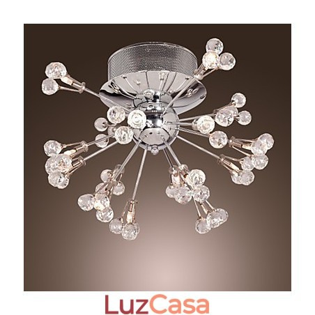 Moderno Contemporâneo Cristal Cromado Metal Montagem Embutida Moderno Contemporâneo Cristal Cromado Metal Montagem Embutida