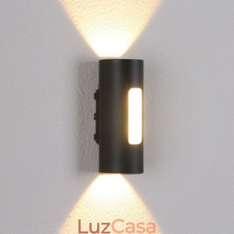 Luminária de parede impermeável de alumínio para pátio