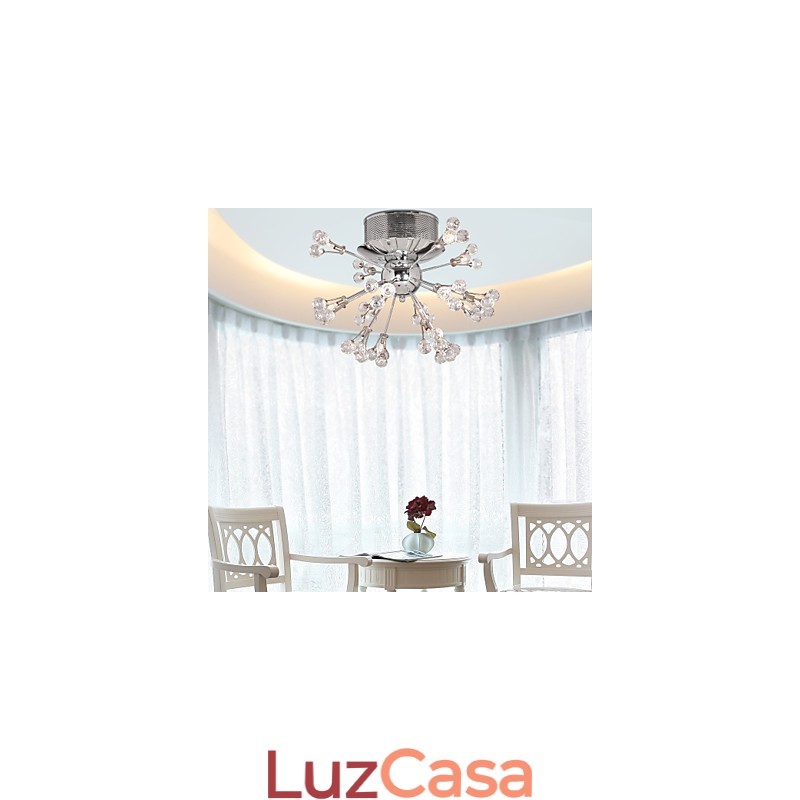 Moderno Contemporâneo Cristal Cromado Metal Montagem Embutida