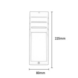 Luminária de parede impermeável para varanda externa, luminária de alumínio preta, luz para pátio e jardim