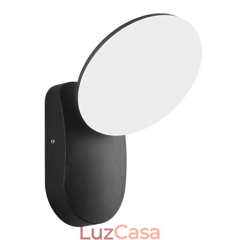 Luminária de parede moderna minimalista de alumínio para jardim, à prova d'água, em formato de crescente