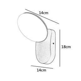 Luminária de parede moderna minimalista de alumínio para jardim, à prova d'água, em formato de crescente