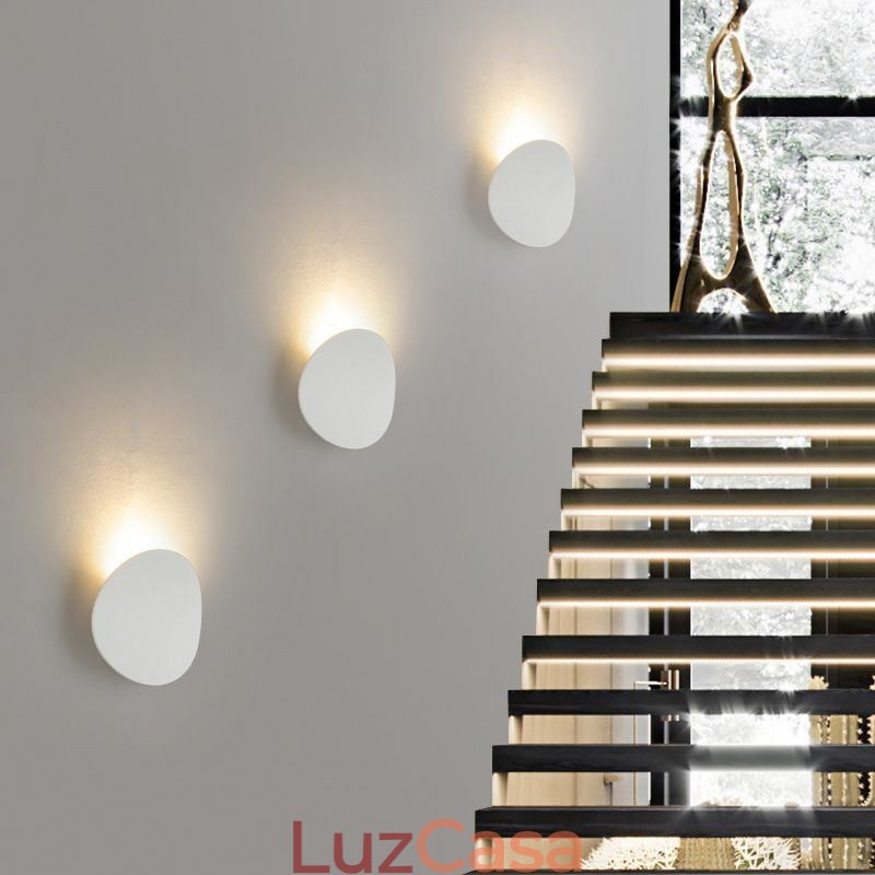 Luminária de parede de alumínio para jardim externo, iluminação para varanda