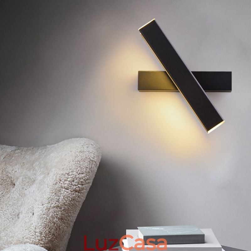 Luminária de parede giratória de cabeceira Luminária de alumínio