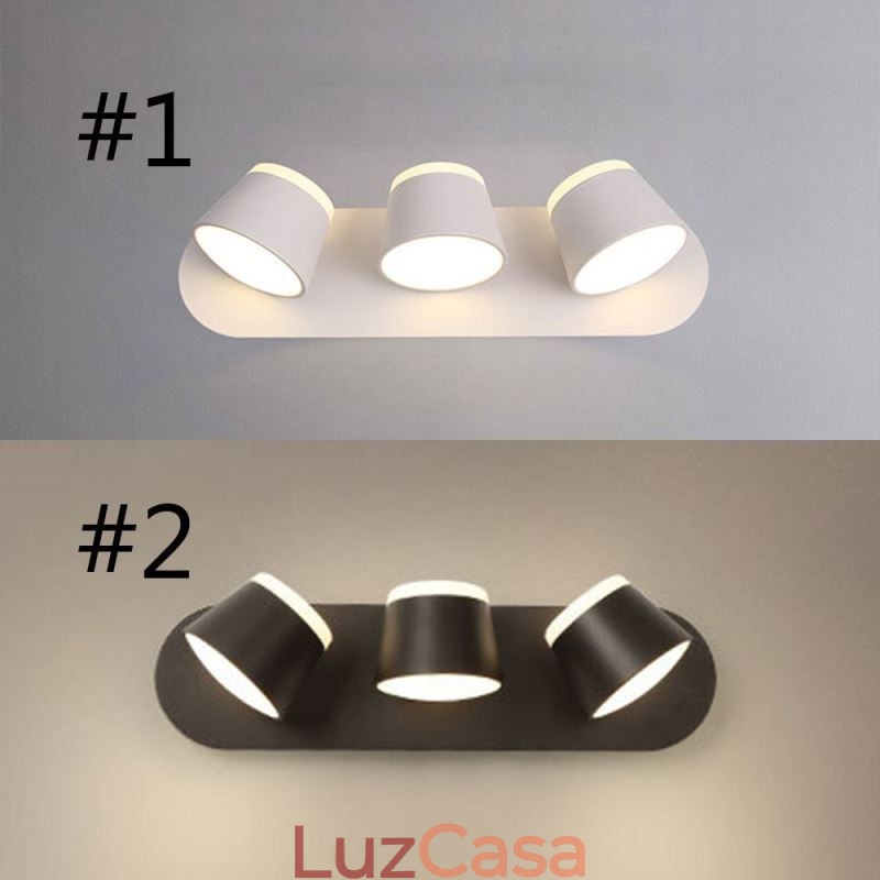 Luminária de parede moderna Luminária de parede giratória Alumínio
