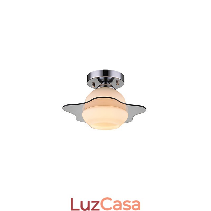 Luminária de teto moderna embutida 1 luz contemporânea metal