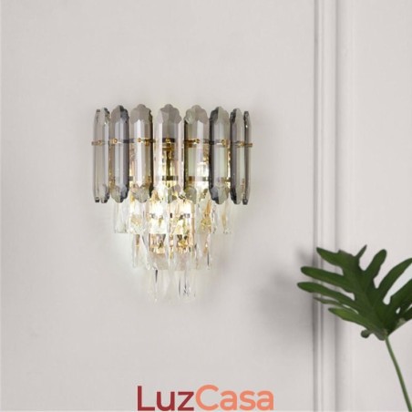 Luminária de parede de cristal Arandela moderna K9 Lâmpada de parede de cristal Luminária de parede de cristal Arandela moderna K9 Lâmpada de parede de cristal