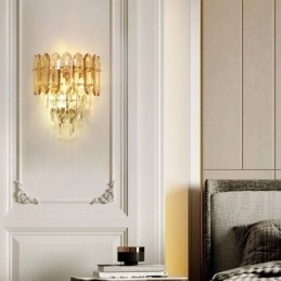 Luminária de parede de cristal Arandela moderna K9 Lâmpada de parede de cristal