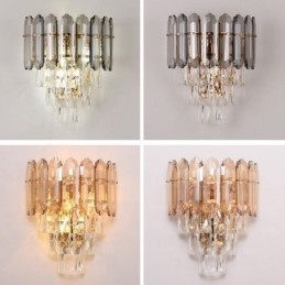 Luminária de parede de cristal Arandela moderna K9 Lâmpada de parede de cristal