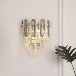 Apliques de parede europeus Luzes de parede de cristal Banheiro
