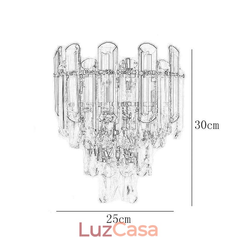Apliques de parede europeus Luzes de parede de cristal Banheiro