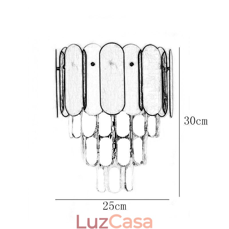 Luminária de parede de cristal moderna Luminárias de parede de cabeceira