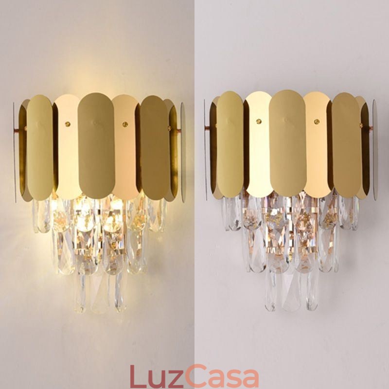 Luminária de parede de cristal moderna Luminárias de parede de cabeceira